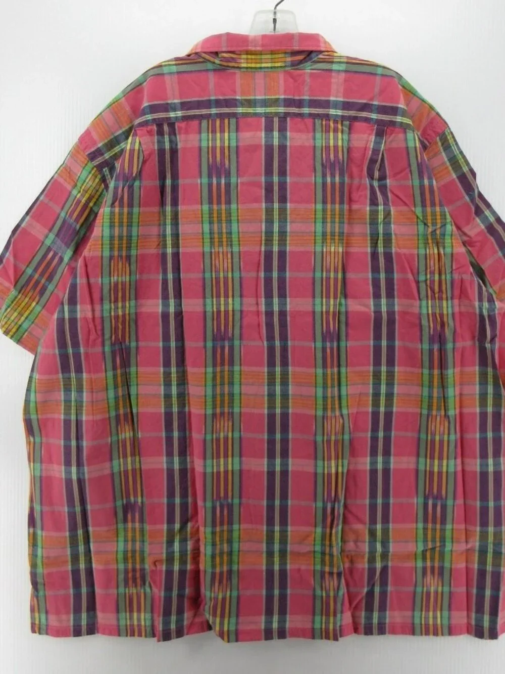Polo Ralph Lauren Shirt 3XB Big Madras Plaid Loop Collar Camp Aztec